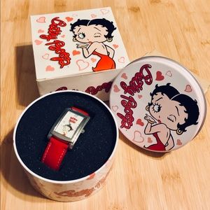Betty Boop “here’s a kiss” watch tin original box